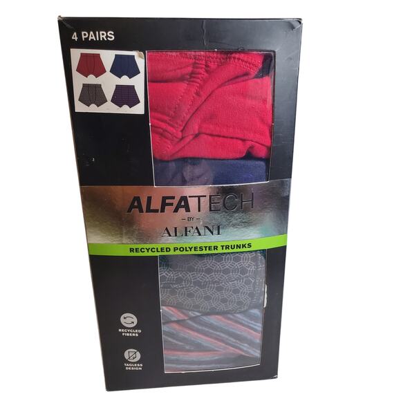 Alfani - Alfatech Polyester Trunks - 4 Pairs - Picture 1 of 4